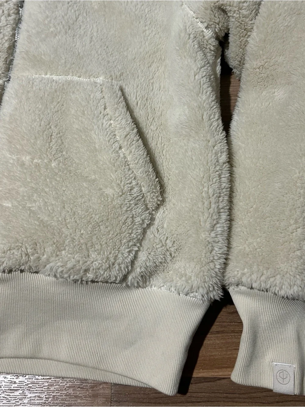 rag & bone Cream / white Damon Sherpa Fleece Zip Jacket